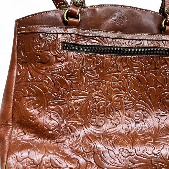 Patricia Nash Tooled Leather Poppy Tote Florance P53207 Western - Picture 4 of 8
